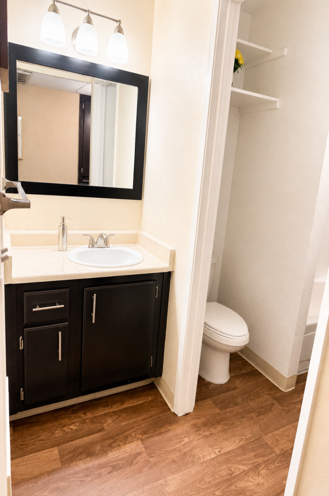 Take a tour today and view Bedroom and bathroom 7 for yourself at the Walnut Village Apartments
